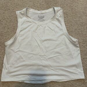Fleo White Perforated Tank Top